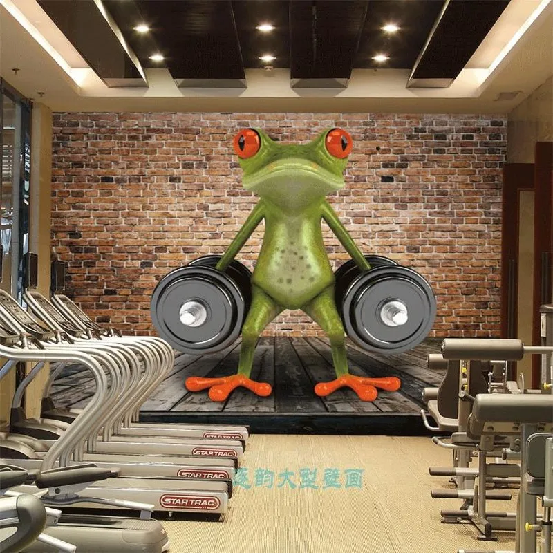 

Custom mural Custom wallpaper mural gym 3D stereo sports shop gym wall playground wallpaper