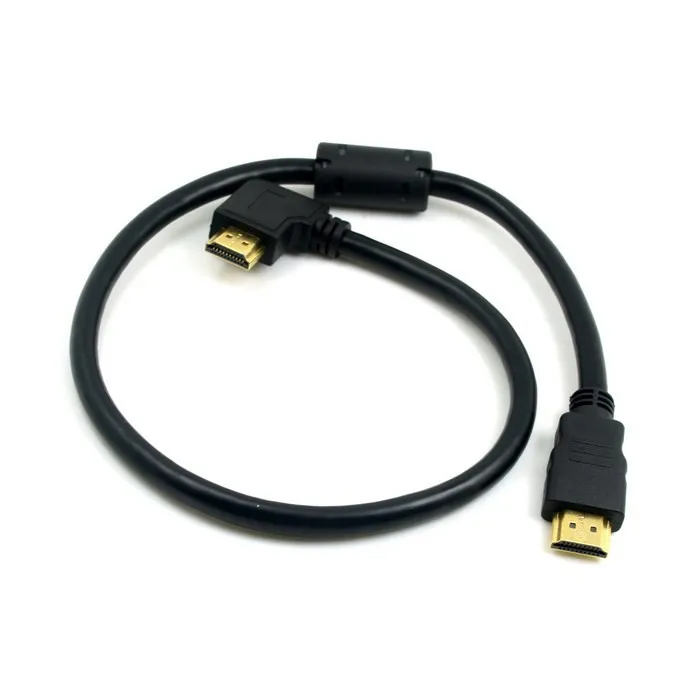 

90 Degree Right Angled Type HDMI Male to HDMI Male Cable Black support 1.4 & 3D & ethernet 50cm 150cm