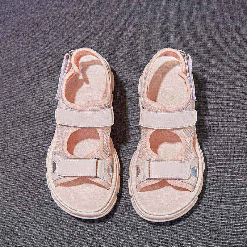 Розовый Белые туфли; женские мохнатые сандалии; пляжная обувь; zapatos de mujer; chaussures femme; женские босоножки из натуральной кожи; sandalias mujer; ; Цвет Черный - Цвет: Розовый