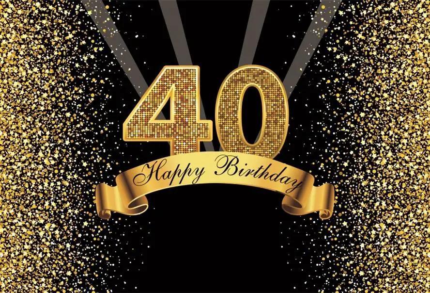 NSW06953 Счастливый 30th 40th 50th 60th День Рождения Вечеринка Золотой горошек праздник плакат ПОРТРЕТНАЯ ФОТОГРАФИЯ фоновая фотосъемка - Цвет: NSW06953