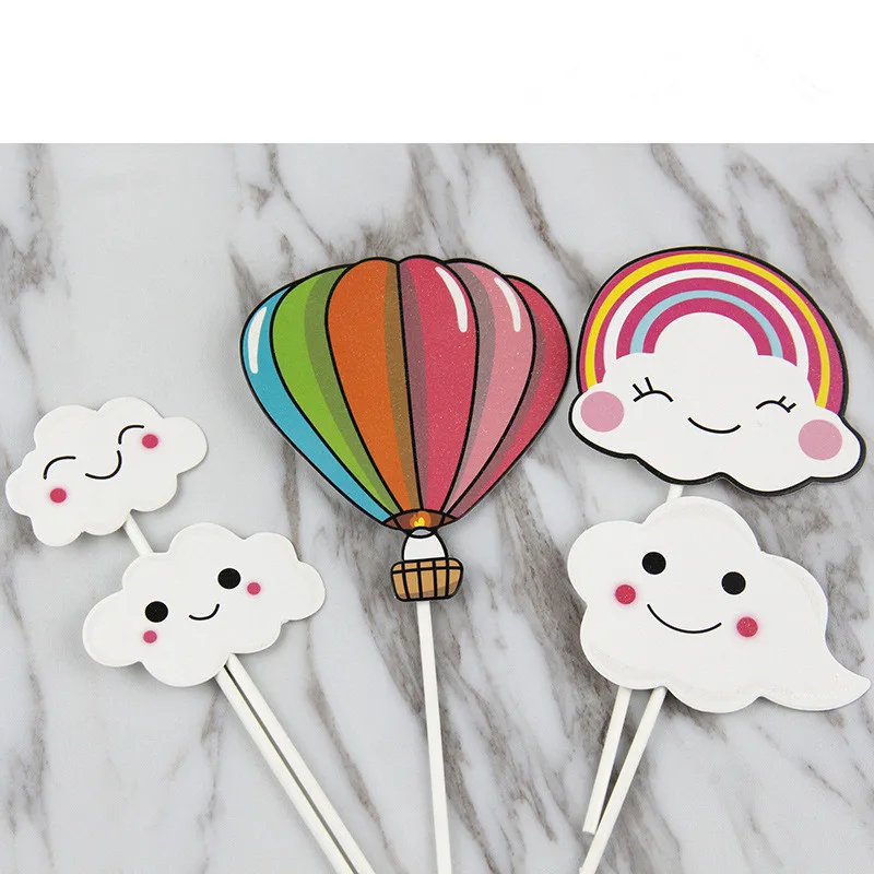 С Днем Рождения 1 комплект милые Облака красочные воздушные шары Радуга девичник