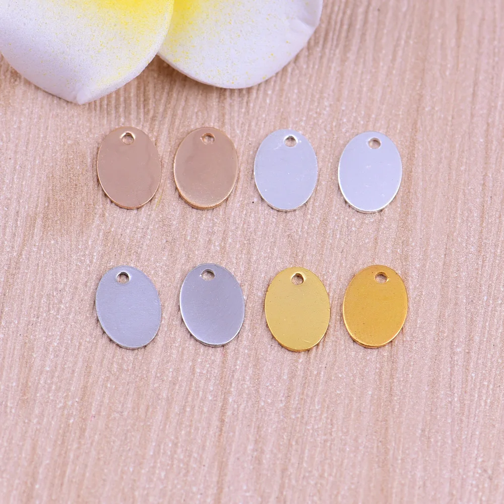 20 шт./лот медный материал золотой серебряный амулеты овальной формы пустая