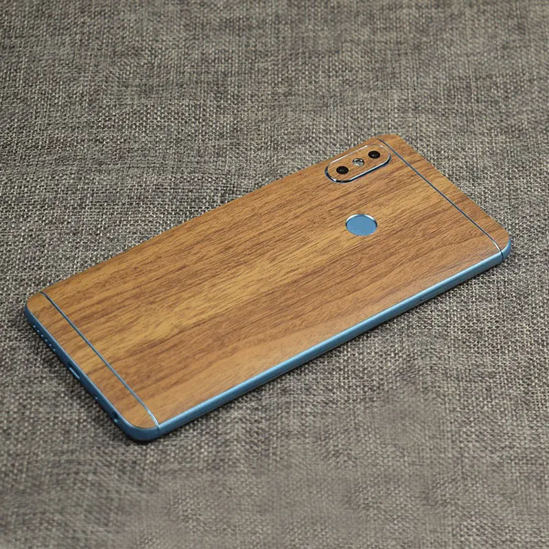 2018 New Wood Grain Back Sticker Film Protective Phone Wrap Skins Paste Membrane for Redmi Note5 |