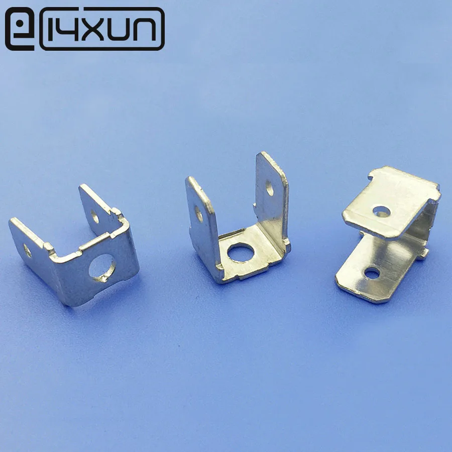EClyxun 10 шт./лот 6,3 двойной разъем прямоугольные вставки 250 Двусторонняя емкость Соединительный терминал