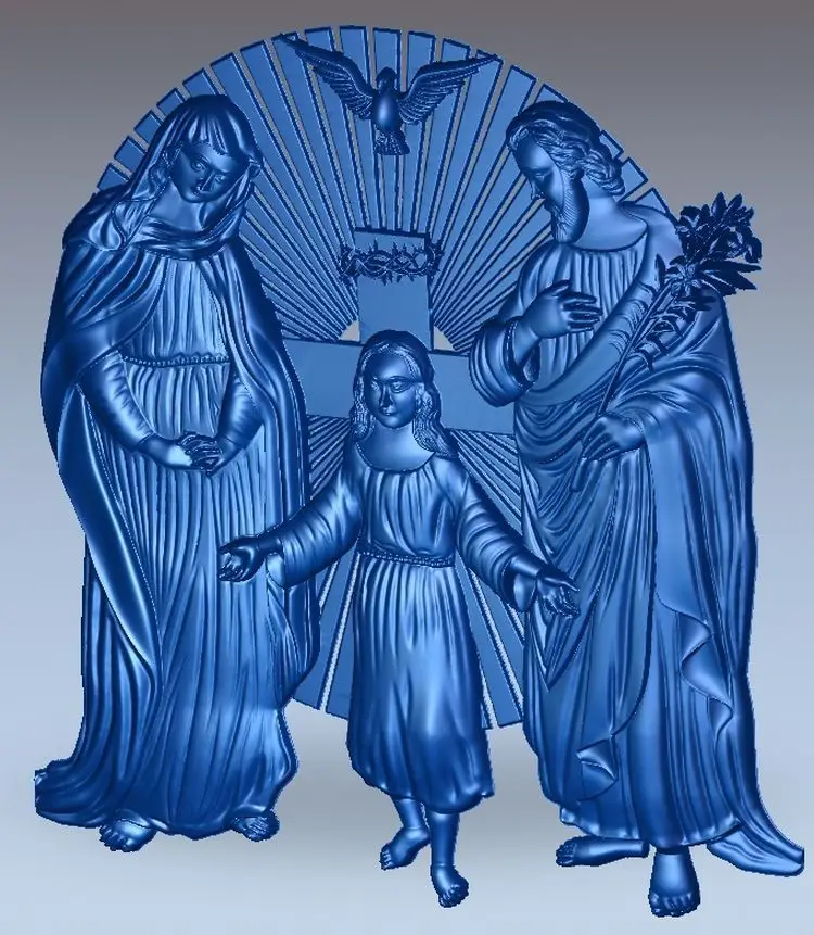 

3d model relief Holy_Family for cnc in STL file format