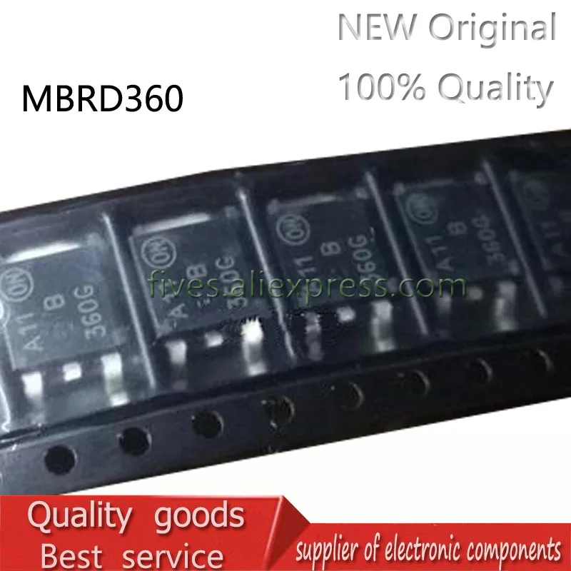 

10pcs MBRD360T4G B360G TO-252 3A60V Schottky tube new original
