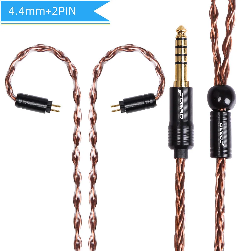 Bronze 4.4mm 2PIN FDBRO 2,5/3,5/4,4 мм балансный кабель IE80 MMCX 2Pin A2DC IM 8 ядерный мини посеребренные компакт-дисков кабель для SE315 SE425 SE535 SE846 UE900 H3 - Цвет: Bronze 4.4mm 2PIN