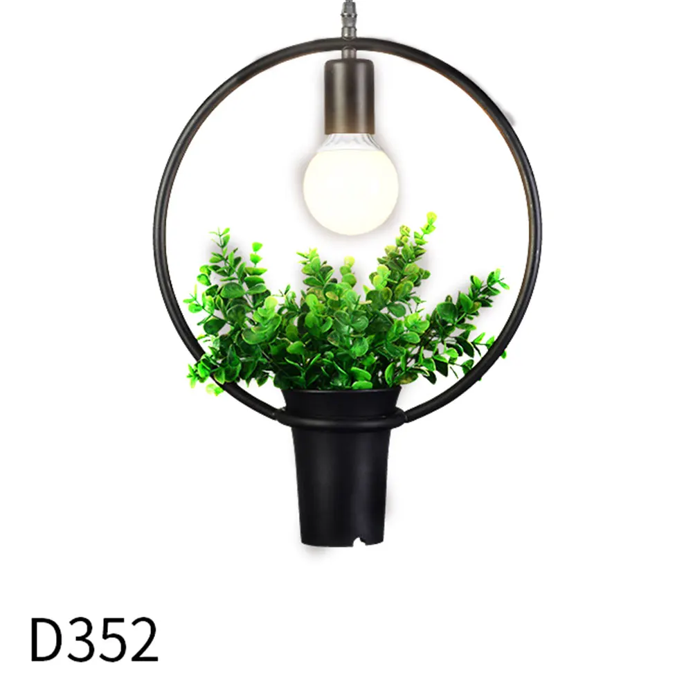Популярная простая железная Люстра для растений лампа геометрическое освещение