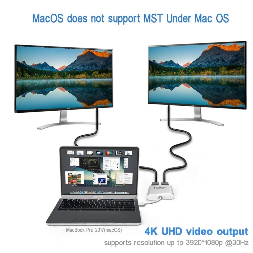 Thunderbolt 3 Hub USB C Type c к DisplayPort DP 4k 60Hz HDMI 4K 30Hz женский кабель адаптер расширяющий