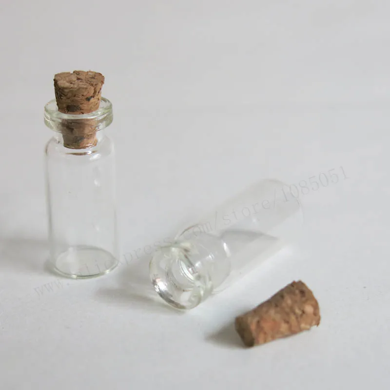 Прозрачный стеклянный флакон с деревянной пробкой 20 шт./лот 0 6 мл маленькие