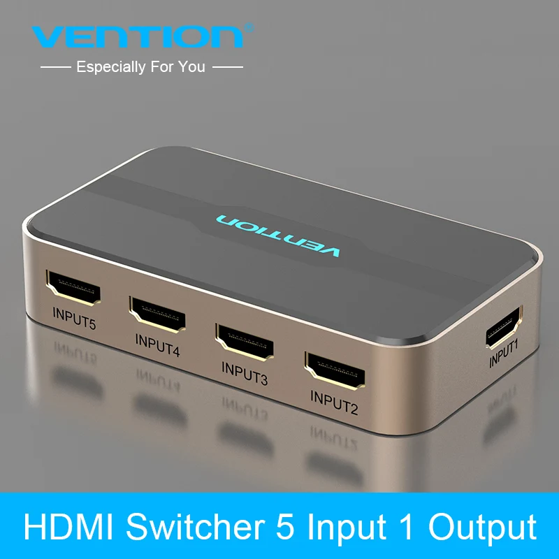 HDMI сплиттер Vention с 5 входами и 1 выходом переключатель 5X1 для XBOX 360 PS4/3 Smart Android HDTV 4K * 2K