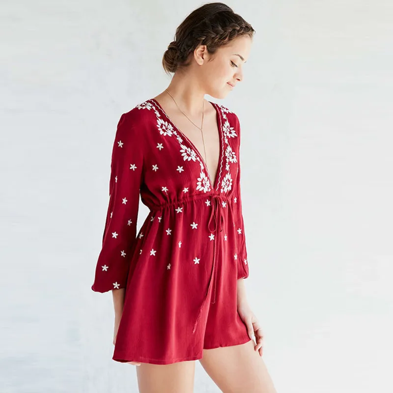 Boho Макси платье 2017 Новинка глубокий v образный Вырез эластичный пояс цветочный