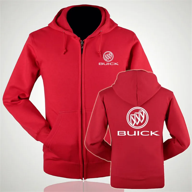 Zipper Hoodies Buick logo Printed zipper Hoodie Fleece Long Sleeve Jacket Sweatshirt | Мужская одежда