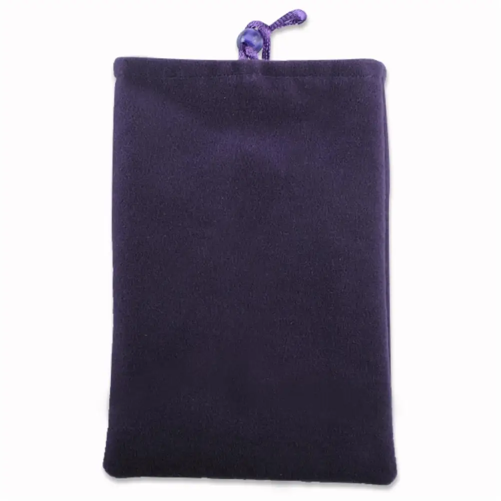 Purple Portable Soft Velvet Cloth Drawstring Pouch For 4.5" Phone /Power Bank Velvet Packaging Bags& Gift bags For PDA Gadgets Objects - Цвет: Purple