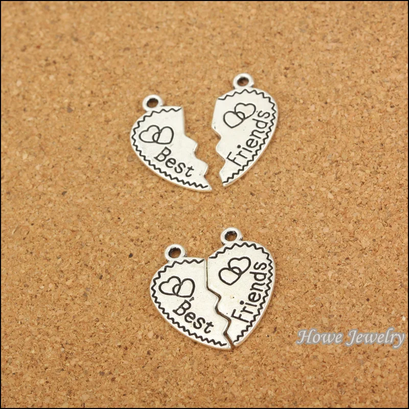 Винтажные подвески парные крючки раннее серебро подходят для браслетов ожерелий