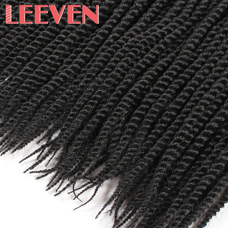 Leeven, 12 дюймов, 22 корня, Сенегальские, крученые, вязанные волосы, короткие косички, 1 шт., синтетические косички, наращивание волос, высокотемпературное волокно