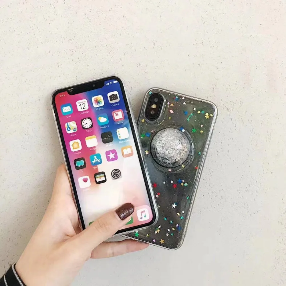 Zxtrby Crystal ball чехол для телефона iphone 6 S Plus 7 8 X XR XS Max блестящий порошок эпоксидная