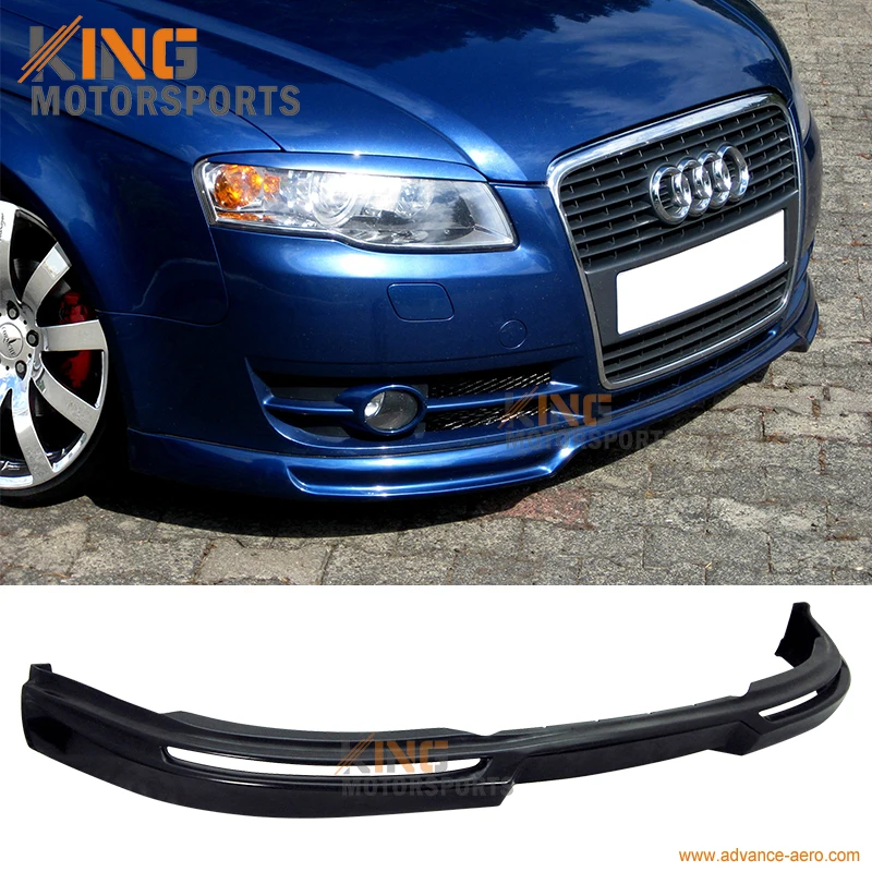 Подходит для 2006 2007 2008 Audi A4 type-A переднего бампера губ-Неокрашенный PU