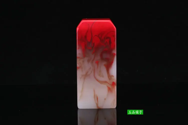 Китайская ручная резная курица кровавый камень квадратная печать натуральный