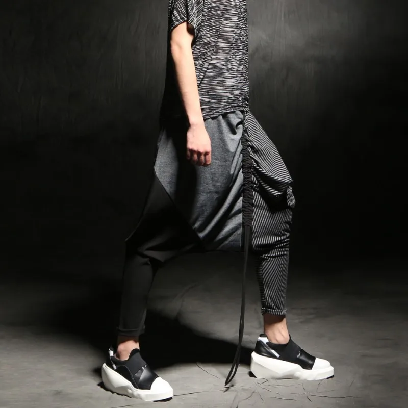

Harem pants male hip-hop hiphop summer personality trend of the loose patchwork skinny casual pants dj
