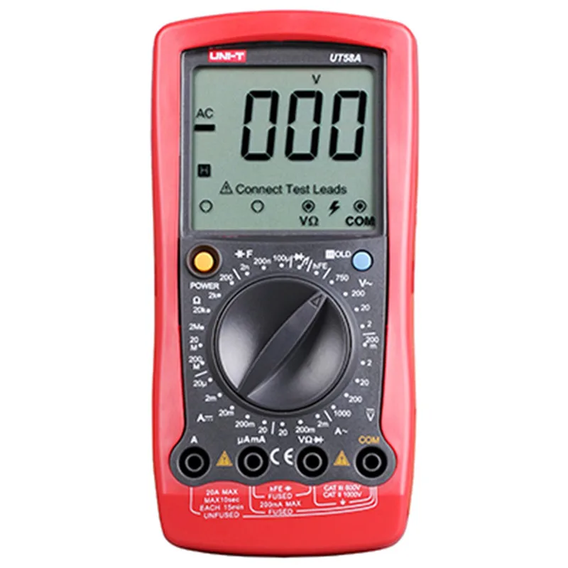 UNI-T UT58A Цифровые мультиметры общего Амперметр мульти Тесты er DC/AC Напряжение