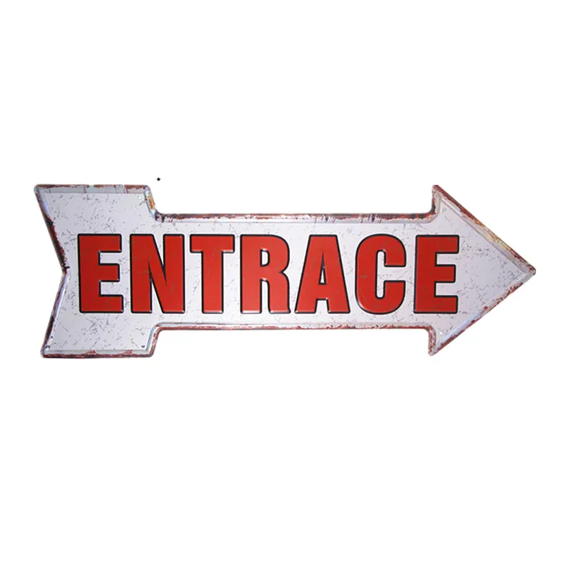 

Vintage Arrow Metal Tin Signs Exit Beer coffee Welcome Poster Route 66 Garage Restaurant Bar Beer Cafe Wall Stickers Decor