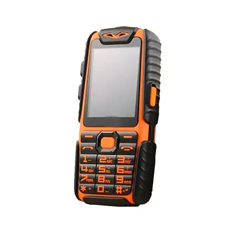 Оранжевый Guophone A6, мобильный телефон, водонепроницаемый, ударопрочный, две sim-карты, 2,4 дюйма, фонарик, внешний аккумулятор, долгий режим ожидания, 0,3 м, камера, мобильный телефон - Цвет: Оранжевый