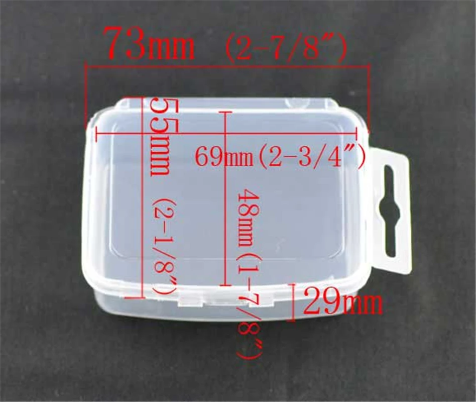 DoreenBeads 6 прозрачных бусин дисплей контейнер для хранения 73x55x29 мм(B09155), иу