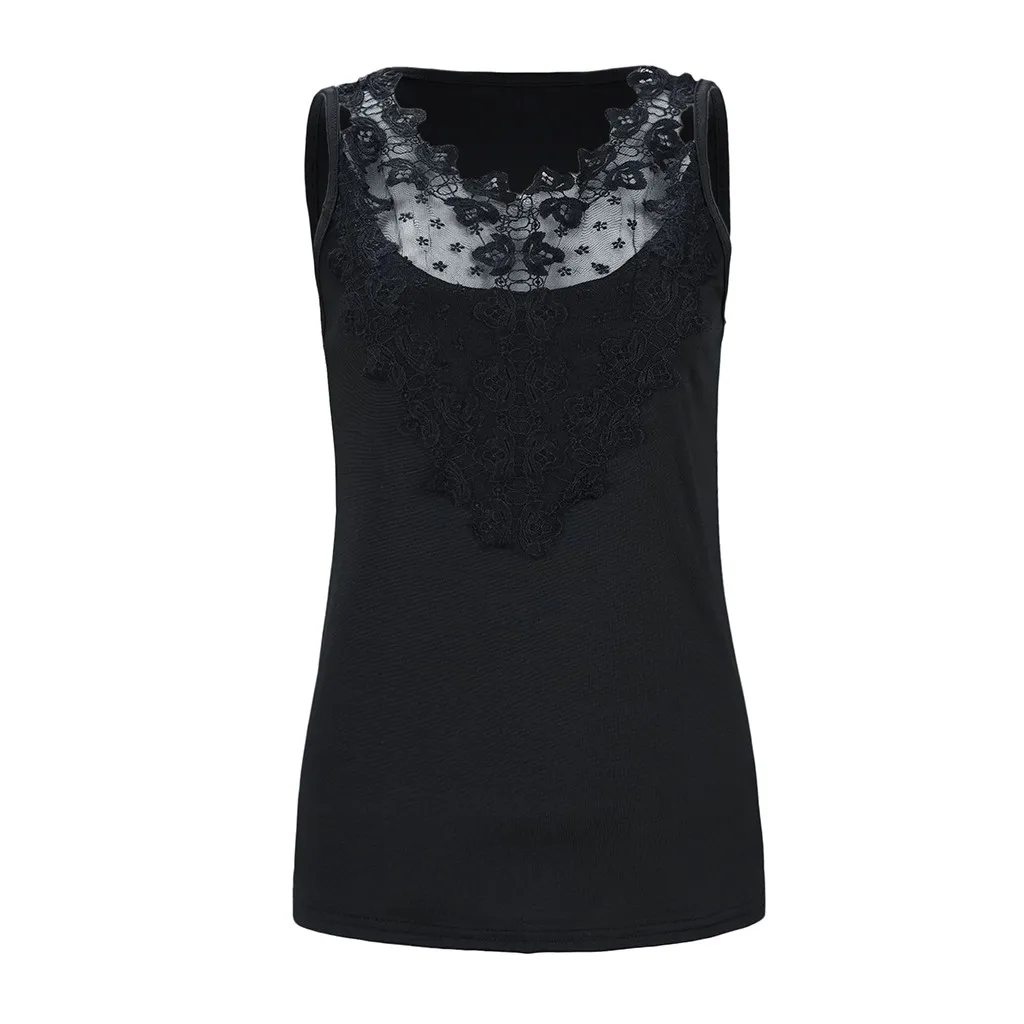 Women Sexy Sleeveless V Neck Lace Vest Tops Fashion Party Blouse cotton blouses and shirts for ladies sleevesless |