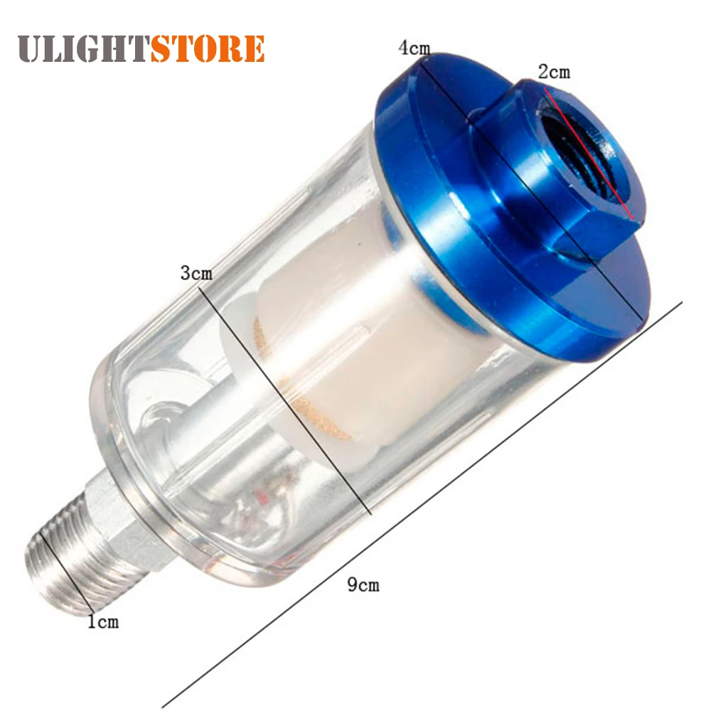 1/4 дюймов распылительный Воздушный линия Мини фильтр для воды ловушка ясно