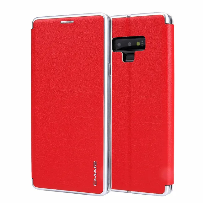 Красный CMAI2 для samsung Galaxy Note 9 Чехол кожаный Магнитный PU кошелек флип чехол Note 9 роскошный чехол с подставкой для телефона Fundas - Цвет: Красный