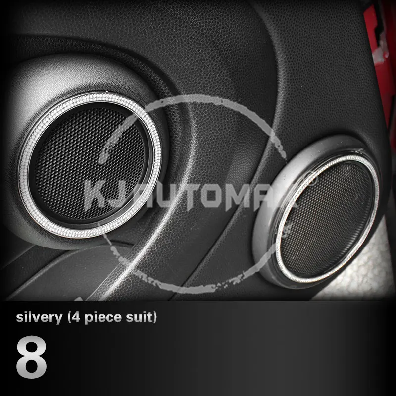 8.Silver KJAUTOMAX для Mini Cooper R Series R55 R56 Хрустальная декоративная автоматическая ручка Рулевое колесо Кнопка блокировки двери Тахометр - Название цвета: 8.Silver