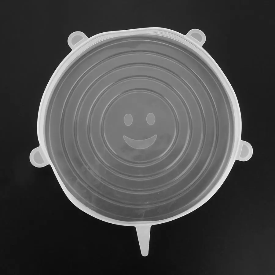6 шт. прозрачный многоразовый силикон емкость контейнер с крышкой Чехлы