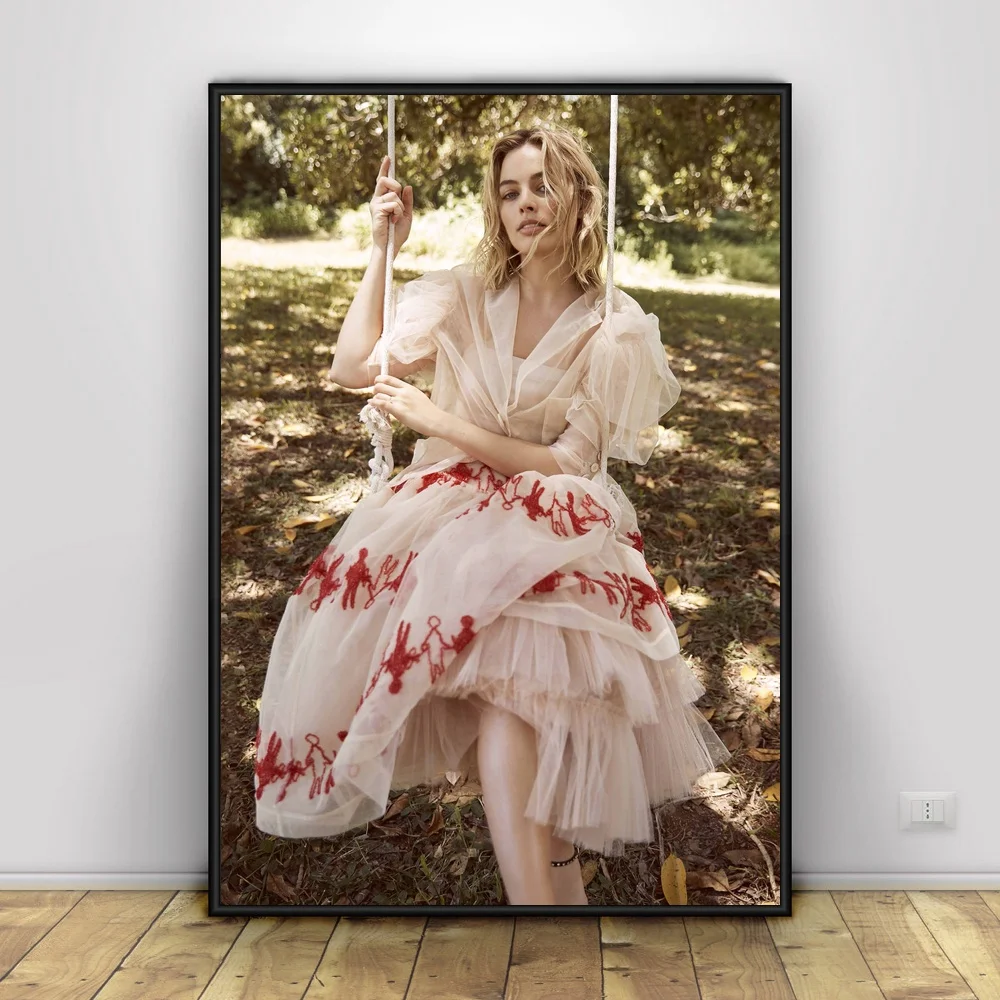 Margot Robbie Art Шелковый плакат домашний декор 12x18 24x36 дюймов | Дом и сад
