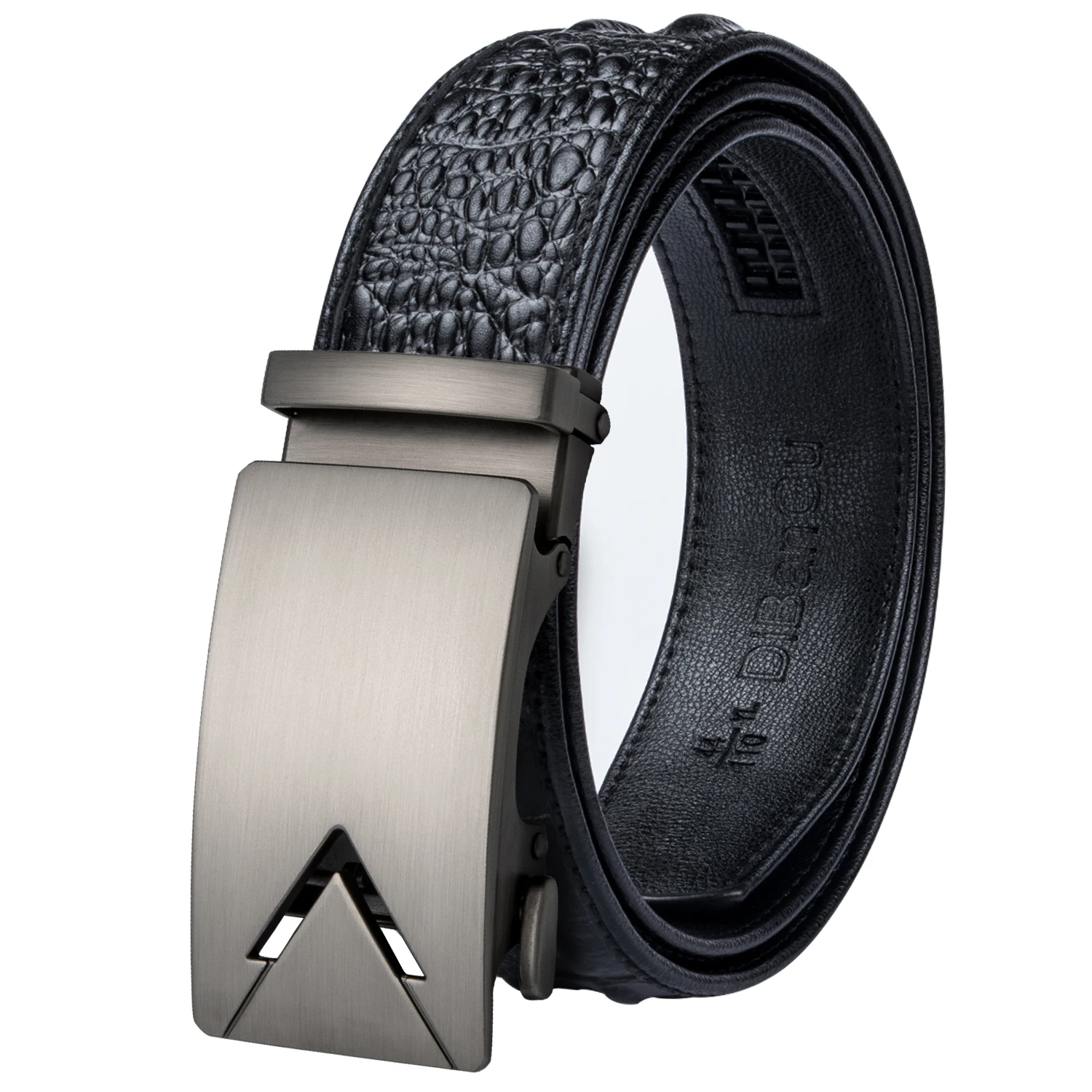 

Fashion Mens Black Belt Luxury Crocodile Leather Designer Automatic Buckle Belts for Jeans Formal Business Suit Belts PD-2013-FA
