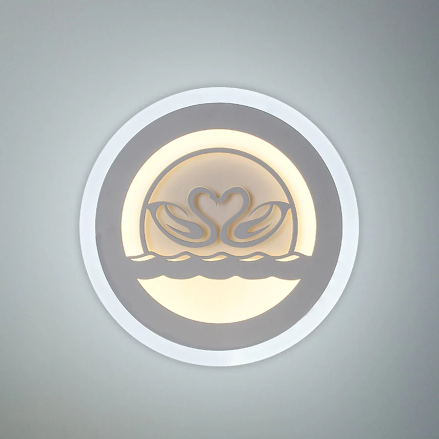 

Круглая светодиодная настенная лампа, креативный Железный резной настенный светильник, лампа для гостиной, прикроватного столика, лестниц...