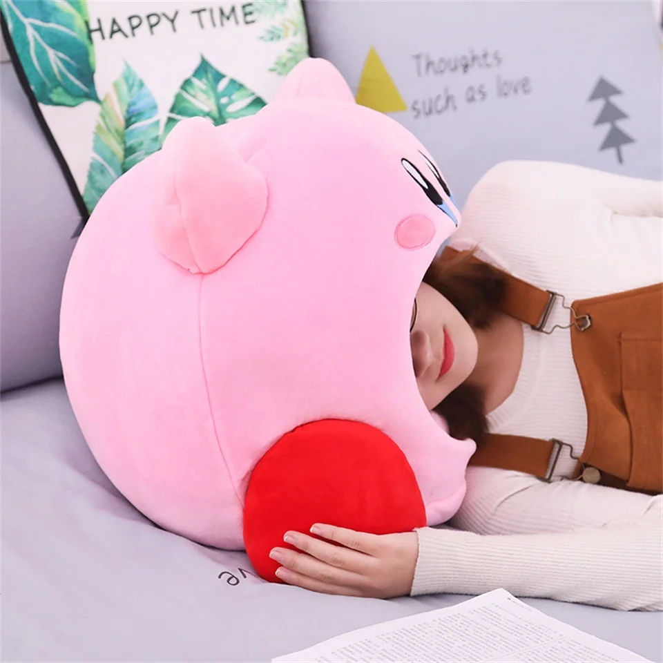 50 см плюшевый Кирби, мягкая подушка для сна, шапка Kawaii, Аниме игра, подушка для сна Кирби, мягкая подушка для домашних животных, кукольные игрушки, Прямая поставка