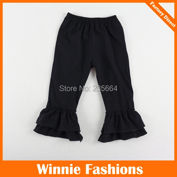 

Real Sale Ruffle Child Solid Cotton Trousers big Children's Pants Girl Pant Kids Legging Girl Flare Pants 7-12 years