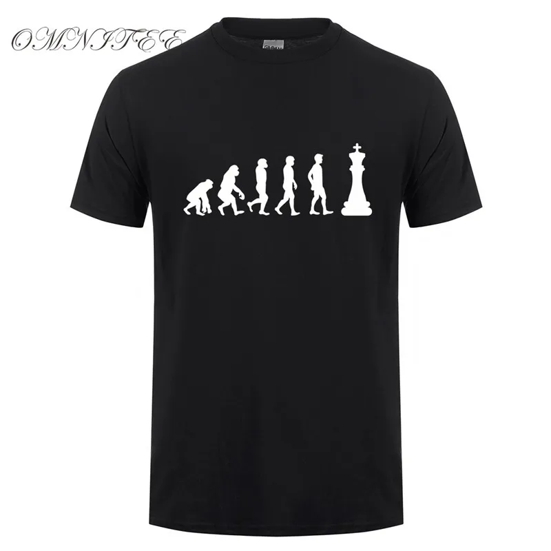 Модная новая футболка для игры в шахматы Мужская хлопковая с коротким рукавом