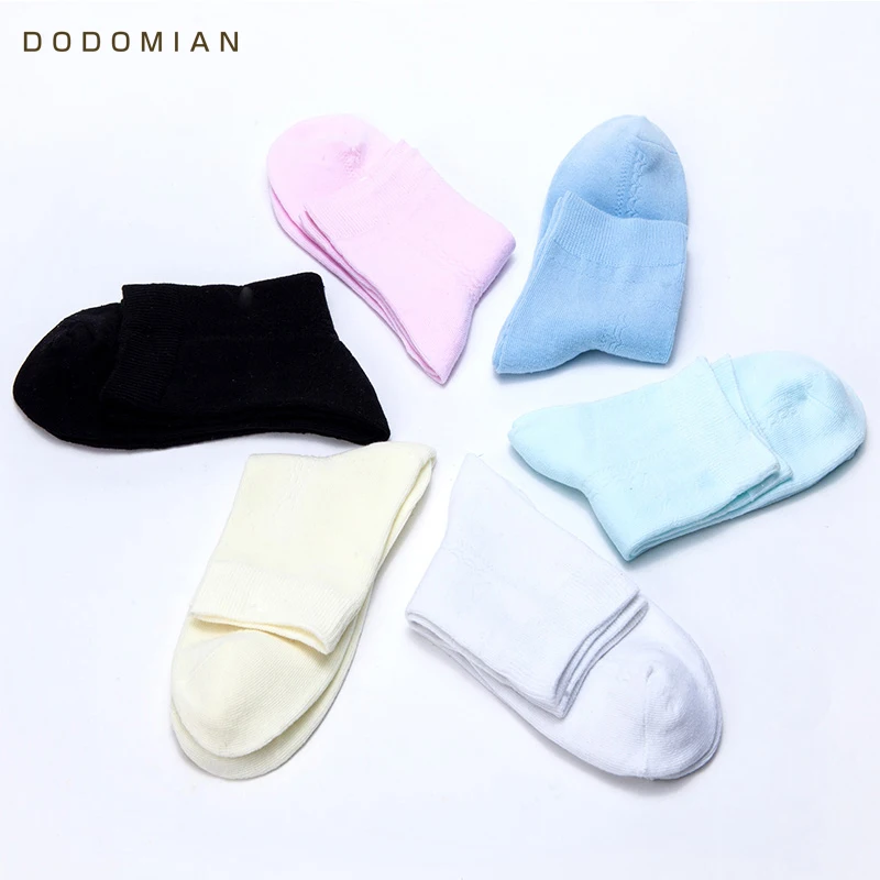 6 пар/упак яркие цвета женские хлопок носки тапочки осенние и летние однотонные