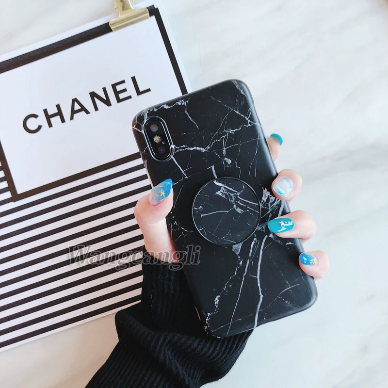Мраморный ТПУ чехол для iphone 7 8 plus чехол для iphone X XS MAX скраб TPU чехол для iphone 6 6 plus защитный чехол и держатель для телефона