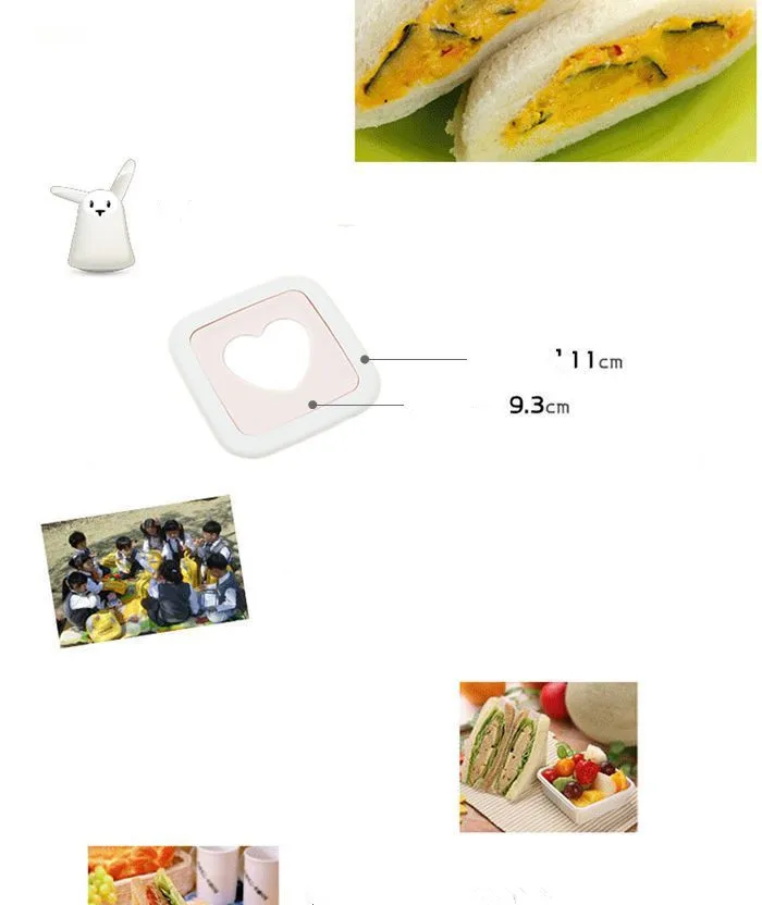 1 шт. Новые горячие сэндвич-формы любовь в форме сердца изготовление хлебных