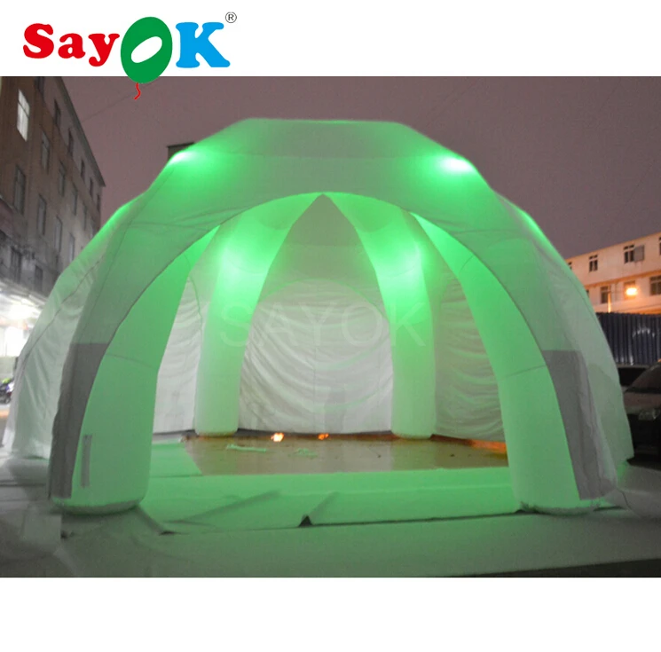 

Sayok 9x4.5m Inflatable Spider Tent with Colorful Light Inflatable Igloo Dome Tent for Rental Excursion and Party Decoration