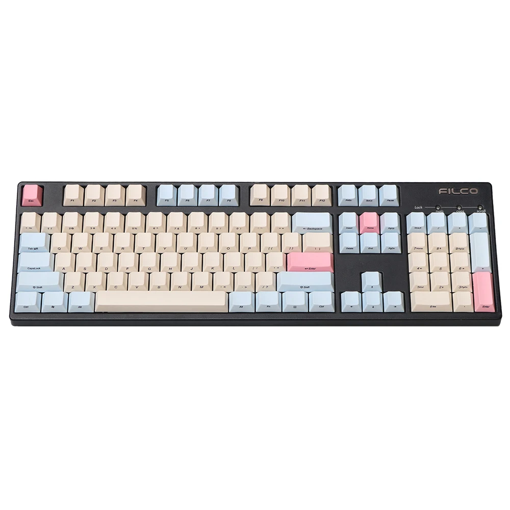 Keycap PBT вишневый профиль розовый синий 111 клавиш для механической клавиатуры