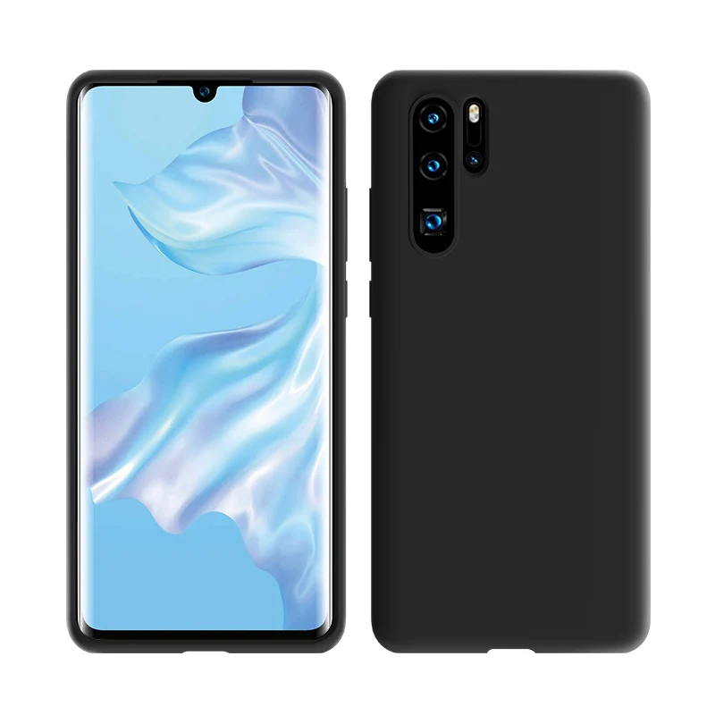 Black Жидкий силиконовый чехол для huawei P30 P20 Pro Коврики 20 Lite Y5 Y6 Y7 Y9 P Smart плюс на Honor 10i 9 Lite 8X 8A Pro Nova 4 3 3i - Цвет: Black