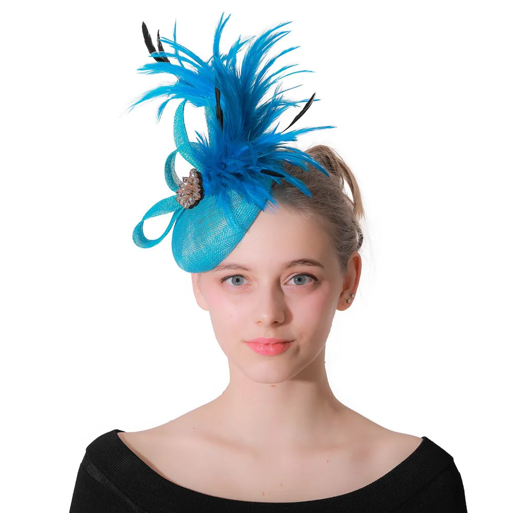 Женские украшения для волос свадебные бирюзовые аксессуары Fascinator белье чародей
