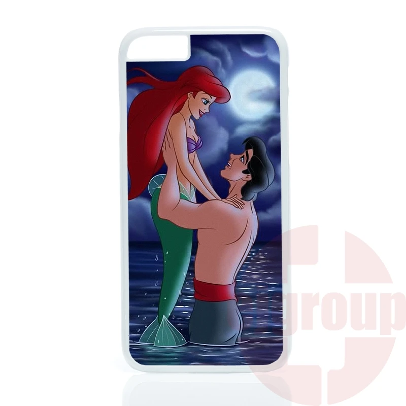 Жесткий PC Мобильного Телефона cute little mermaid Для Apple iPhone 4 4S 5 5C SE 6 S 7 Плюс 4.7 5.5 iPod Touch