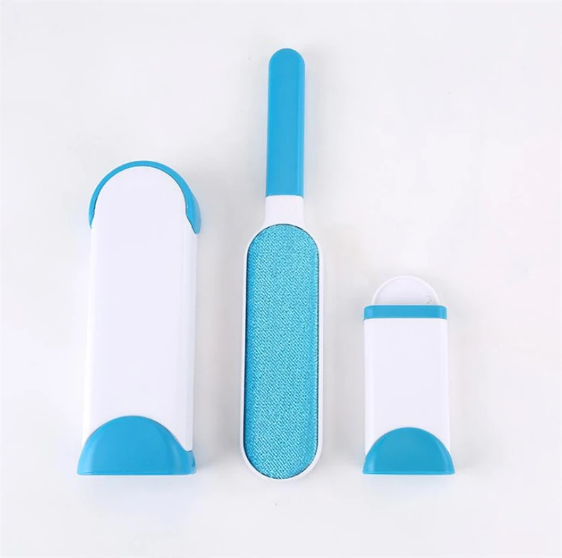 Dog Comb Tool Pet Hair Remover Brush Dog Cat Fur Brush Base Double-Side Home Furniture Sofa Clothes Cleaning Lint Brush - Цвет: Blue combination