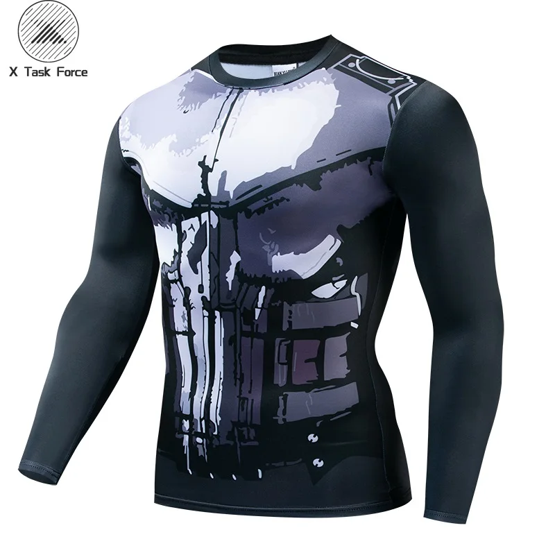 Горячая Распродажа 3D принт Marvel Каратель Череп футболка Мужская Летняя мода