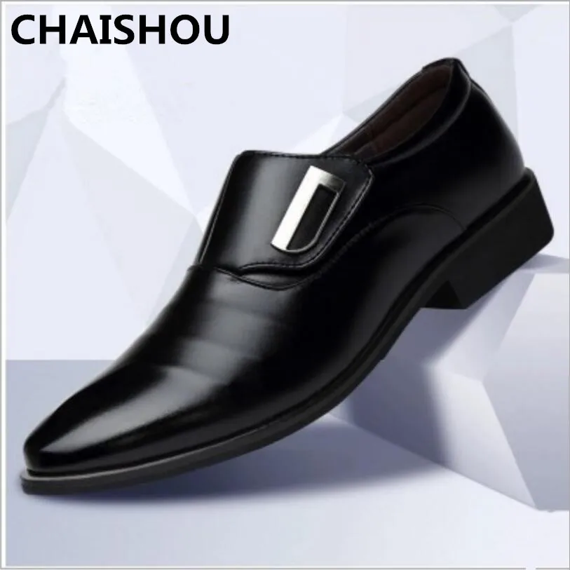 Мужские кожаные туфли-оксфорды CHAISHOU2019 весенние официальные туфли с острым
